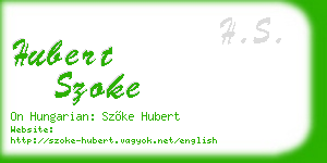 hubert szoke business card